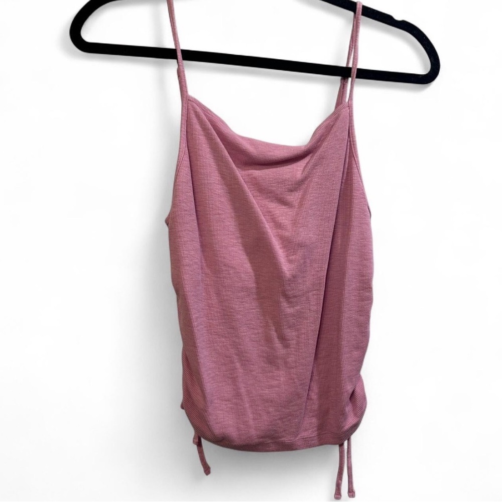 Aerie Mauve Ruched Tank Top with Adjustable Straps – Size Medium
